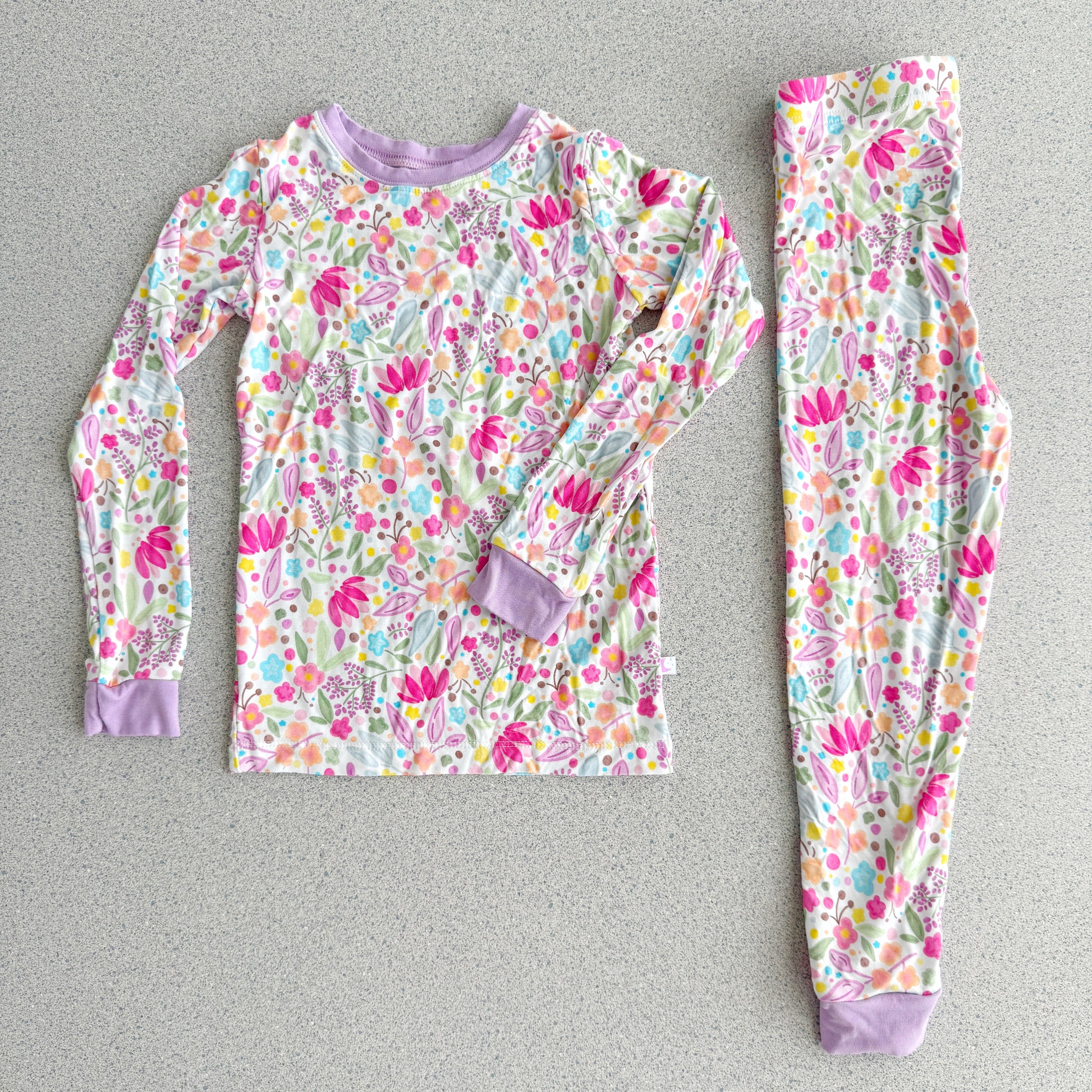 Lilac Petals Bamboo Pajamas - BIG FRENCHIES