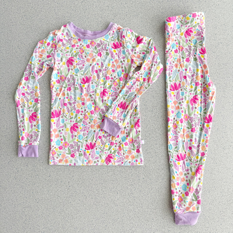 Lilac Petals Bamboo Pajamas - BIG FRENCHIES