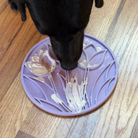 Tulip Design eMat - Enrichment Lick Mat For Dogs and Cats - With Suction Cups | USA Made - BIG FRENCHIES