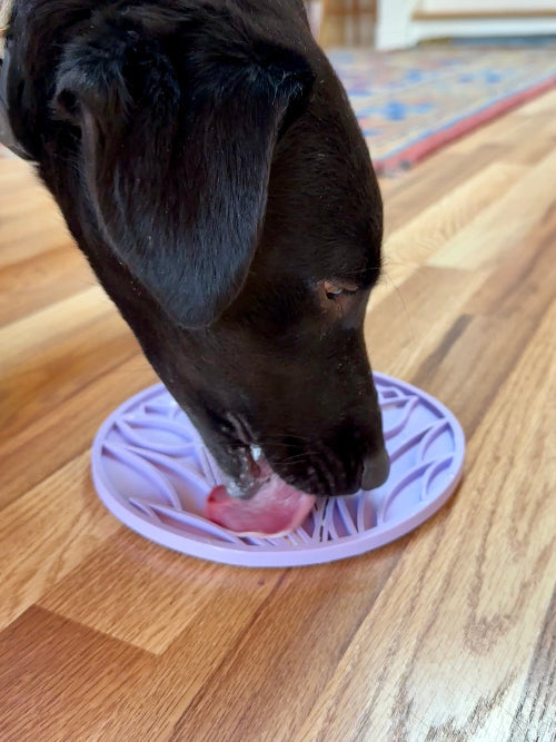 Tulip Design eMat - Enrichment Lick Mat For Dogs and Cats - With Suction Cups | USA Made - BIG FRENCHIES