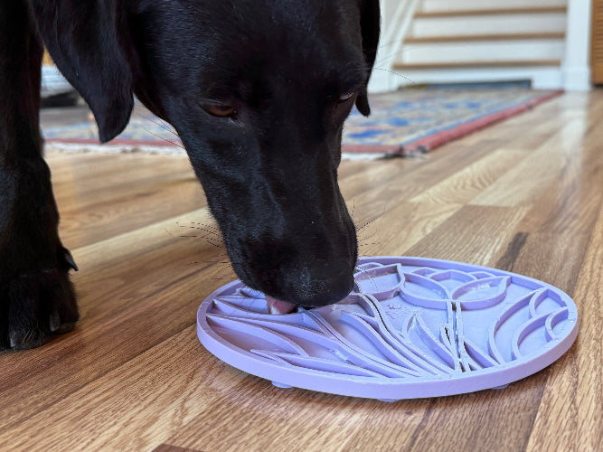 Tulip Design eMat - Enrichment Lick Mat For Dogs and Cats - With Suction Cups | USA Made - BIG FRENCHIES