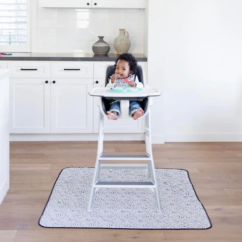Organic Dot Splash Mat - A Waterproof Catch-All for Highchair Spills and More! - BIG FRENCHIES