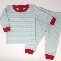 Sleepy Bees Blue Stripe Pajamas - BIG FRENCHIES