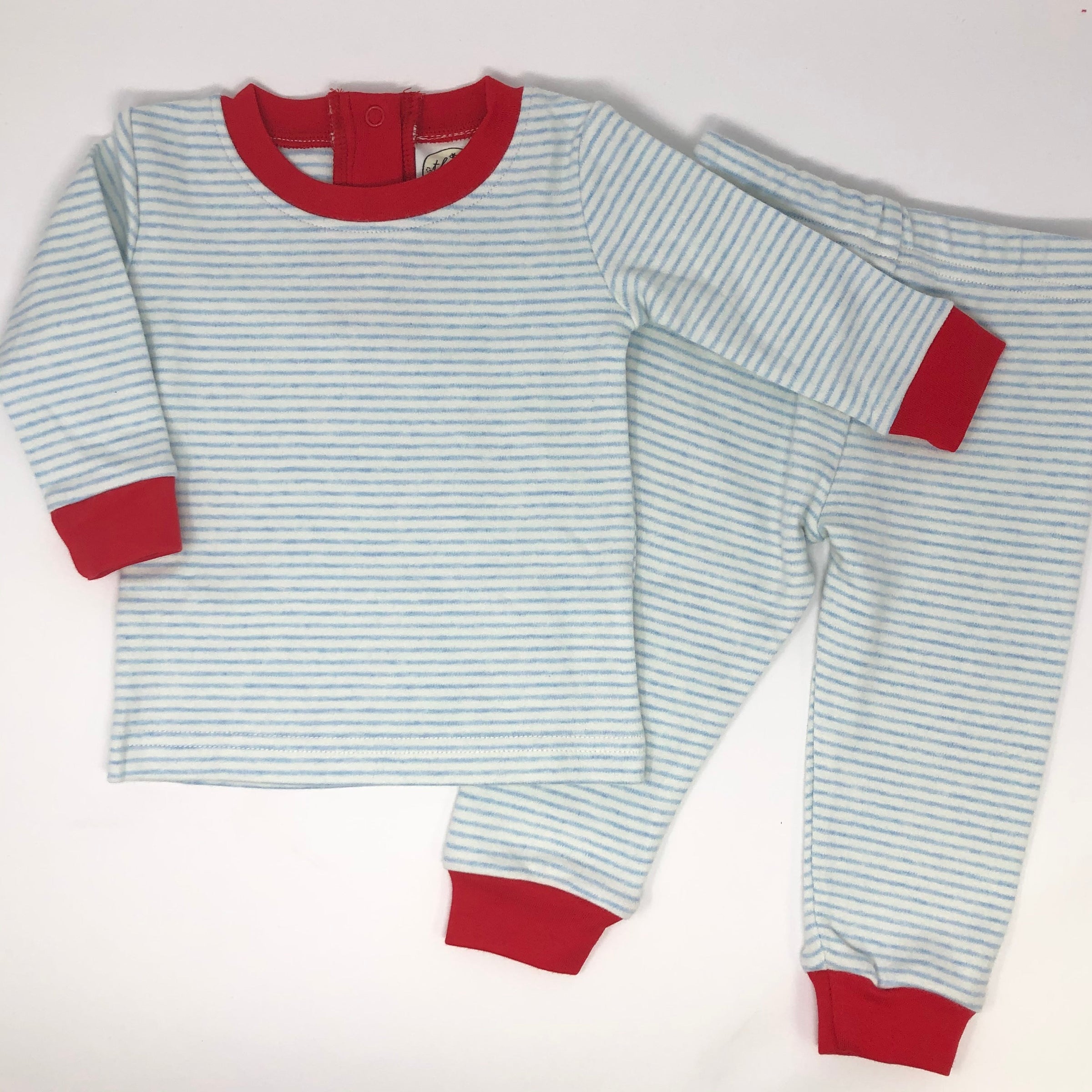 Sleepy Bees Blue Stripe Pajamas - BIG FRENCHIES