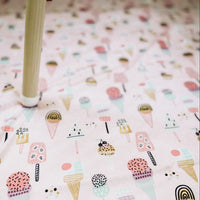 Pink Ice Cream Splash Mat - A Waterproof Catch-All for Highchair Spills and More! - BIG FRENCHIES