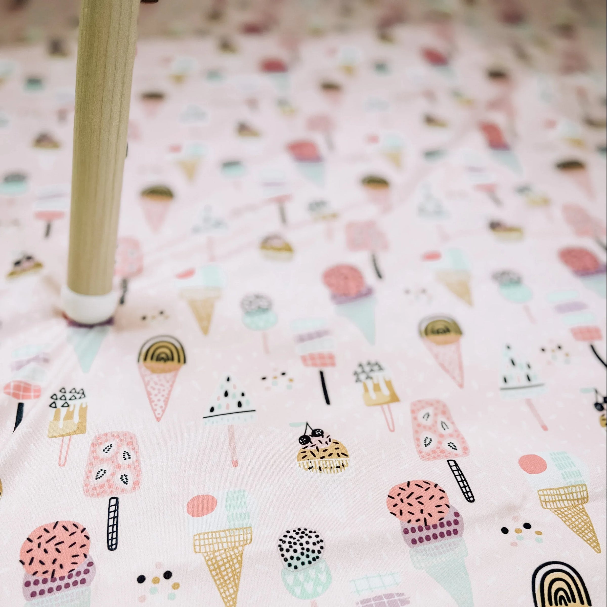 Pink Ice Cream Splash Mat - A Waterproof Catch-All for Highchair Spills and More! - BIG FRENCHIES