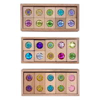 Pastel & Rainbow Gem Block Collection – 3 Styles with Wooden Storage Trays - BIG FRENCHIES