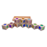 Pastel & Rainbow Gem Block Collection – 3 Styles with Wooden Storage Trays - BIG FRENCHIES