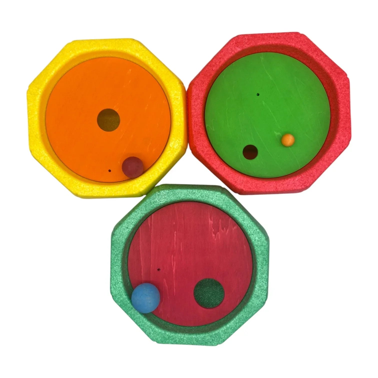 6-Piece Rolling Discs Set for Stepping Stones – Includes 6 Wooden Balls in Varying Sizes - BIG FRENCHIES