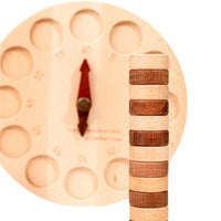 Wooden Cognitive Learning Clock – Dual-Sided Time Recognition Toy with Roman and Arabic Numerals - BIG FRENCHIES