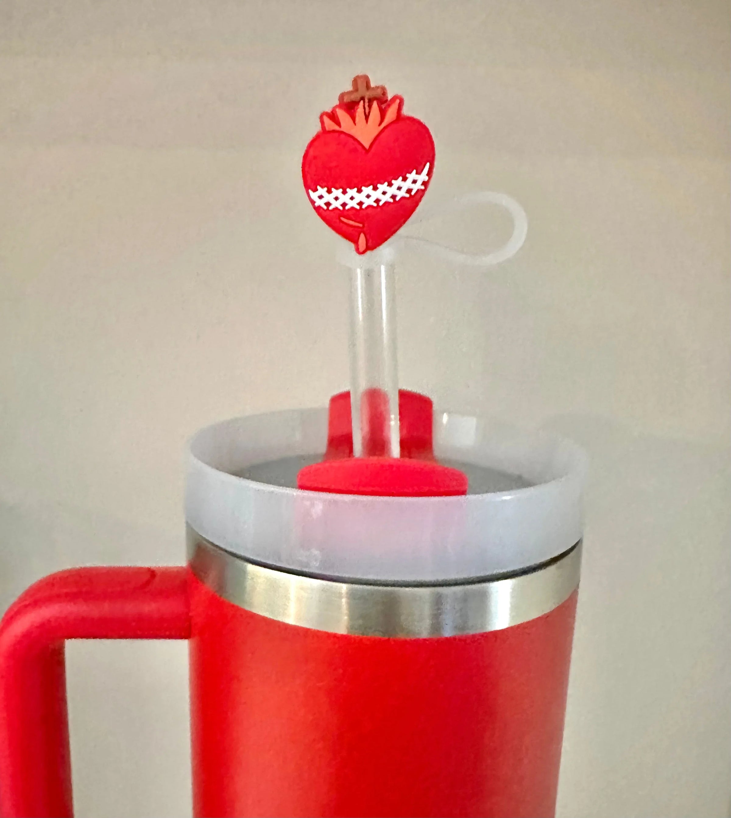 Catholic Straw Toppers: Holy Hearts (a 2 pack!) - BIG FRENCHIES