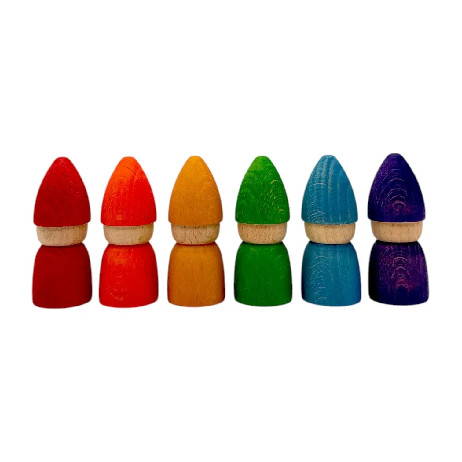 Rainbow & Pastel Wooden Peg Dolls Collection – 5 Styles - BIG FRENCHIES