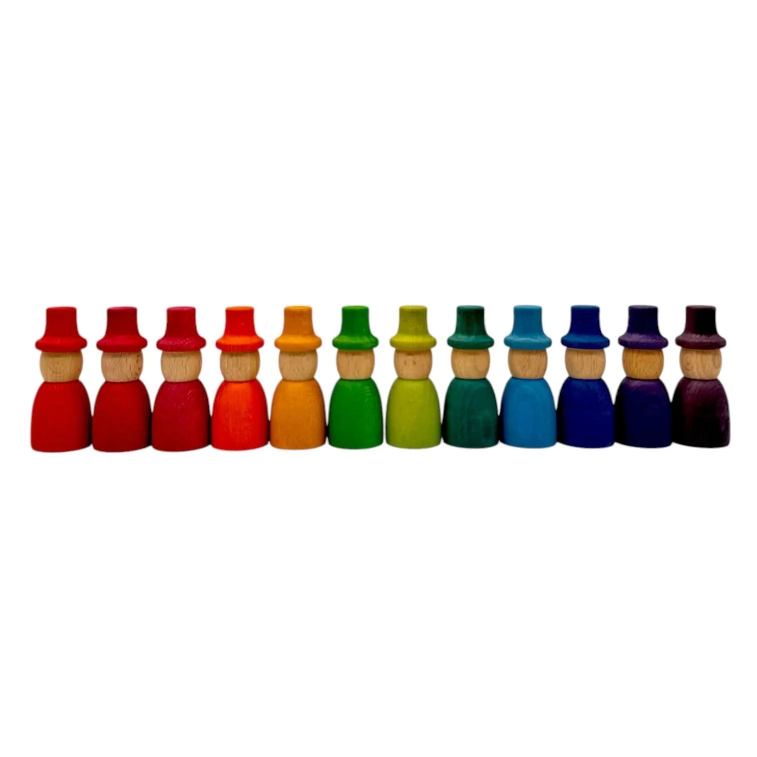 Rainbow & Pastel Wooden Peg Dolls Collection – 5 Styles - BIG FRENCHIES