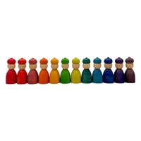 Rainbow & Pastel Wooden Peg Dolls Collection – 5 Styles - BIG FRENCHIES