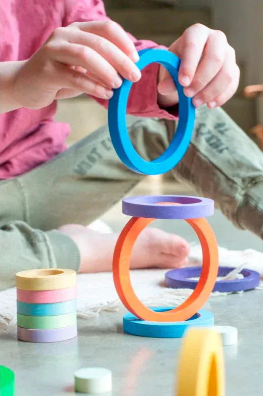 24-Piece Rainbow Nesting Rings - BIG FRENCHIES