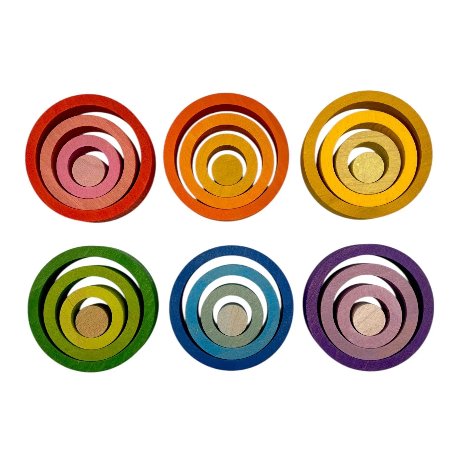 24-Piece Rainbow Nesting Rings - BIG FRENCHIES