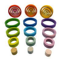24-Piece Rainbow Nesting Rings - BIG FRENCHIES