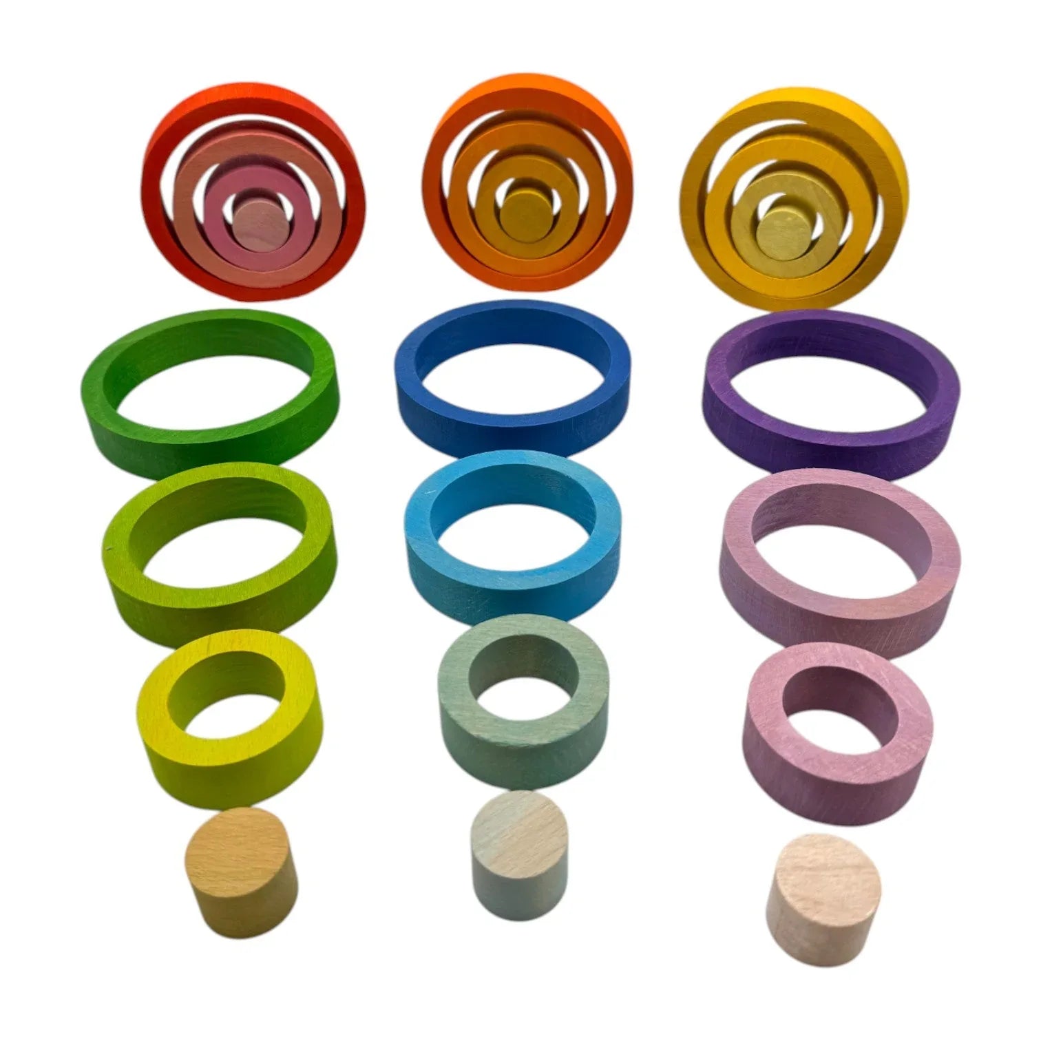 24-Piece Rainbow Nesting Rings - BIG FRENCHIES