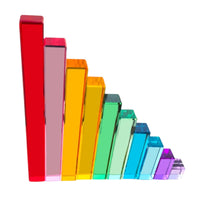 10-Piece Crystal Clear Pyramid Lucite Blocks – High Transparency Acrylic Stair Blocks - BIG FRENCHIES