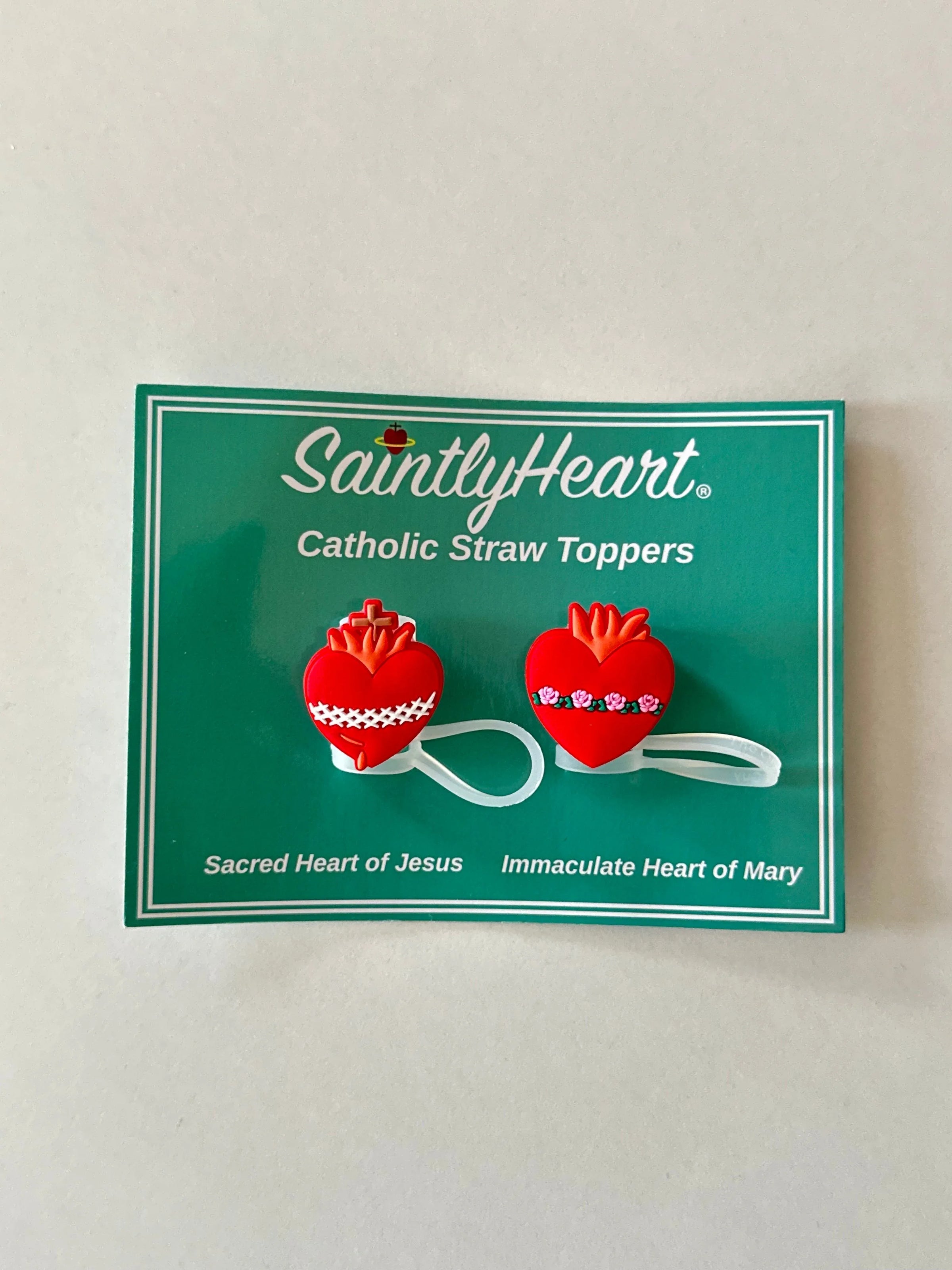 Catholic Straw Toppers: Holy Hearts (a 2 pack!) - BIG FRENCHIES