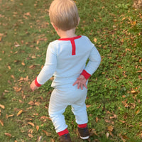 Sleepy Bees Blue Stripe Pajamas - BIG FRENCHIES