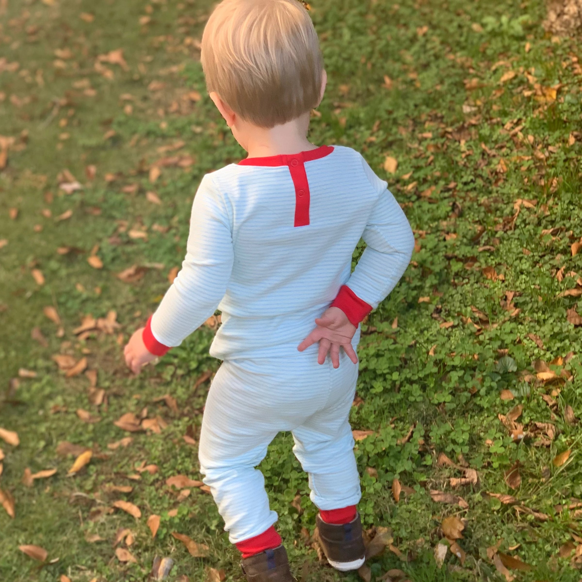 Sleepy Bees Blue Stripe Pajamas - BIG FRENCHIES