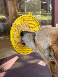 Sun n' Sea eMat - Enrichment Lick Mat For Dogs and Cats - With Suction Cups - Beach Design | USA Made - BIG FRENCHIES