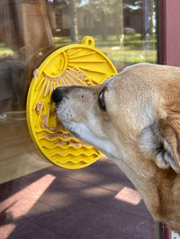 Sun n' Sea eMat - Enrichment Lick Mat For Dogs and Cats - With Suction Cups - Beach Design | USA Made - BIG FRENCHIES