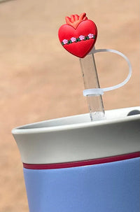 Catholic Straw Toppers: Holy Hearts (a 2 pack!) - BIG FRENCHIES