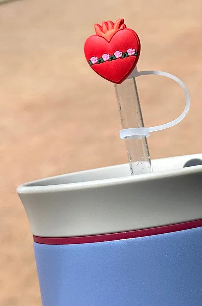 Catholic Straw Toppers: Holy Hearts (a 2 pack!) - BIG FRENCHIES