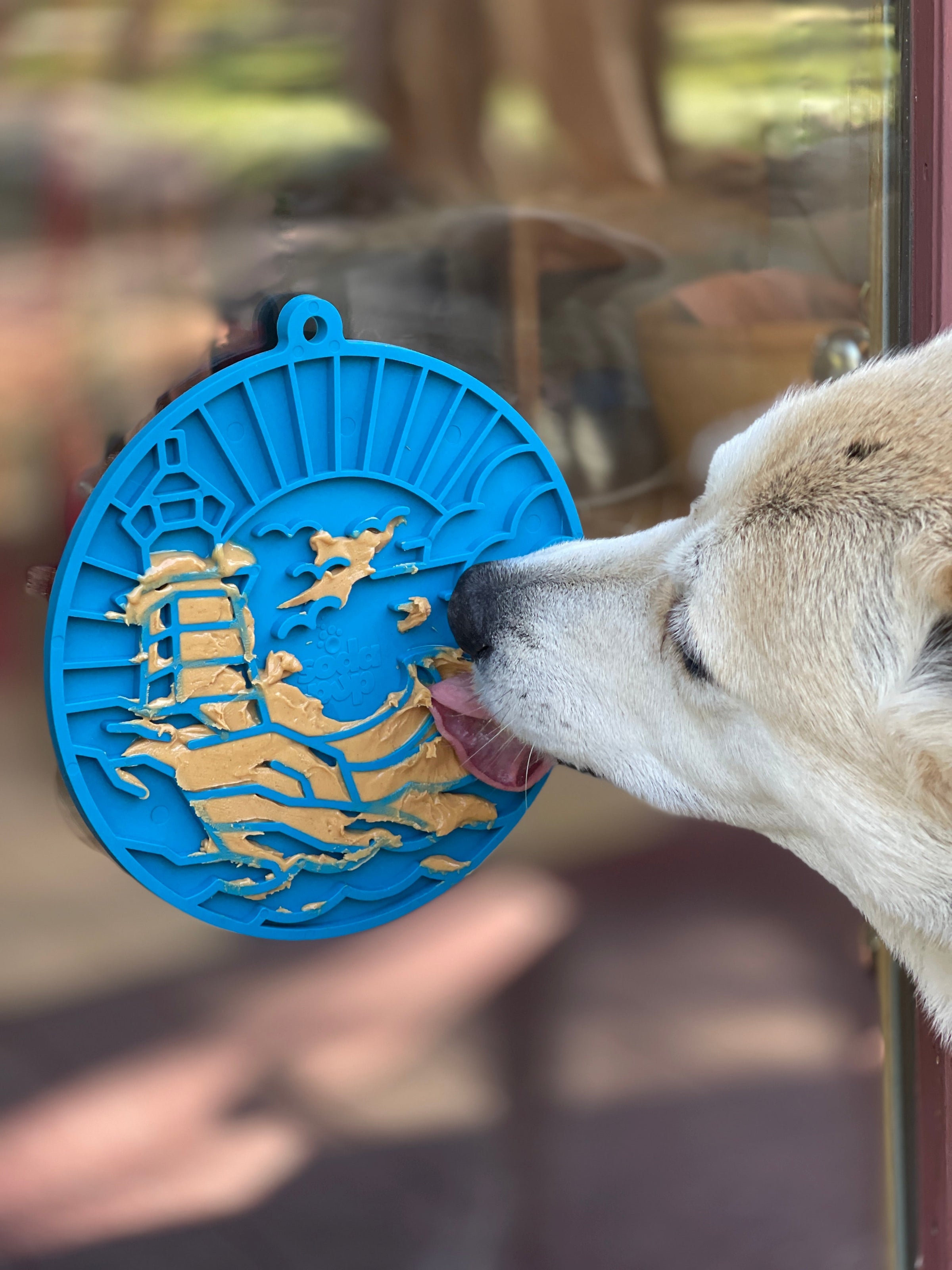 Lighthouse eMat - Enrichment Lick Mat For Dogs and Cats - With Suction Cups | USA Made - BIG FRENCHIES