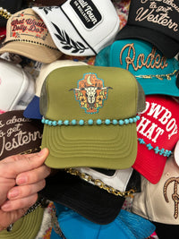 Turquoise Trucker Hat Chain - BIG FRENCHIES