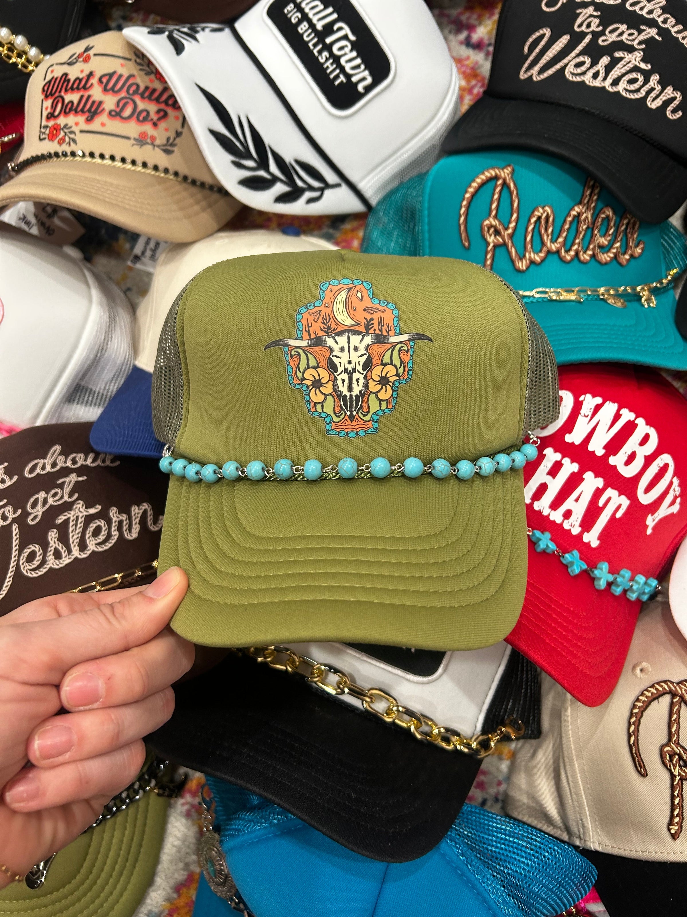 Turquoise Skull Trucker - BIG FRENCHIES
