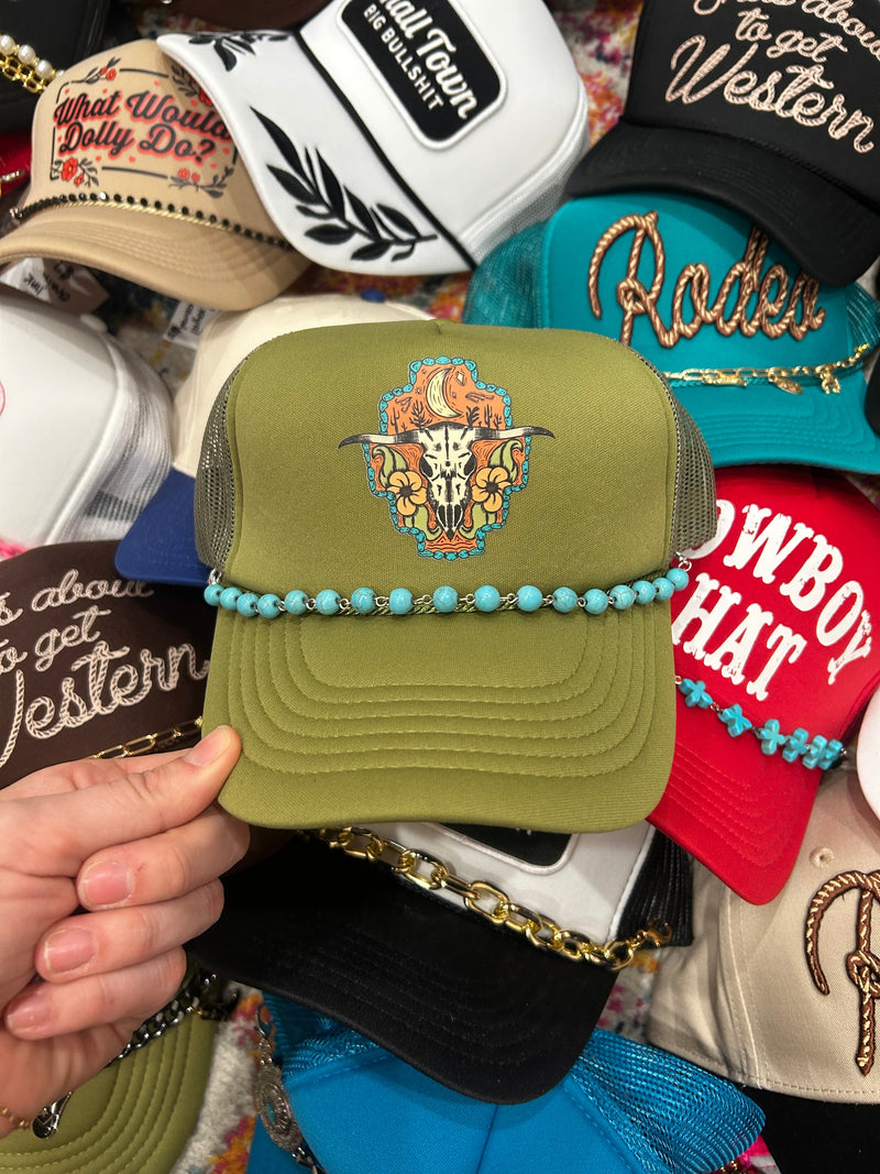 Turquoise Skull Trucker - BIG FRENCHIES