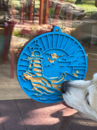 Lighthouse eMat - Enrichment Lick Mat For Dogs and Cats - With Suction Cups | USA Made - BIG FRENCHIES