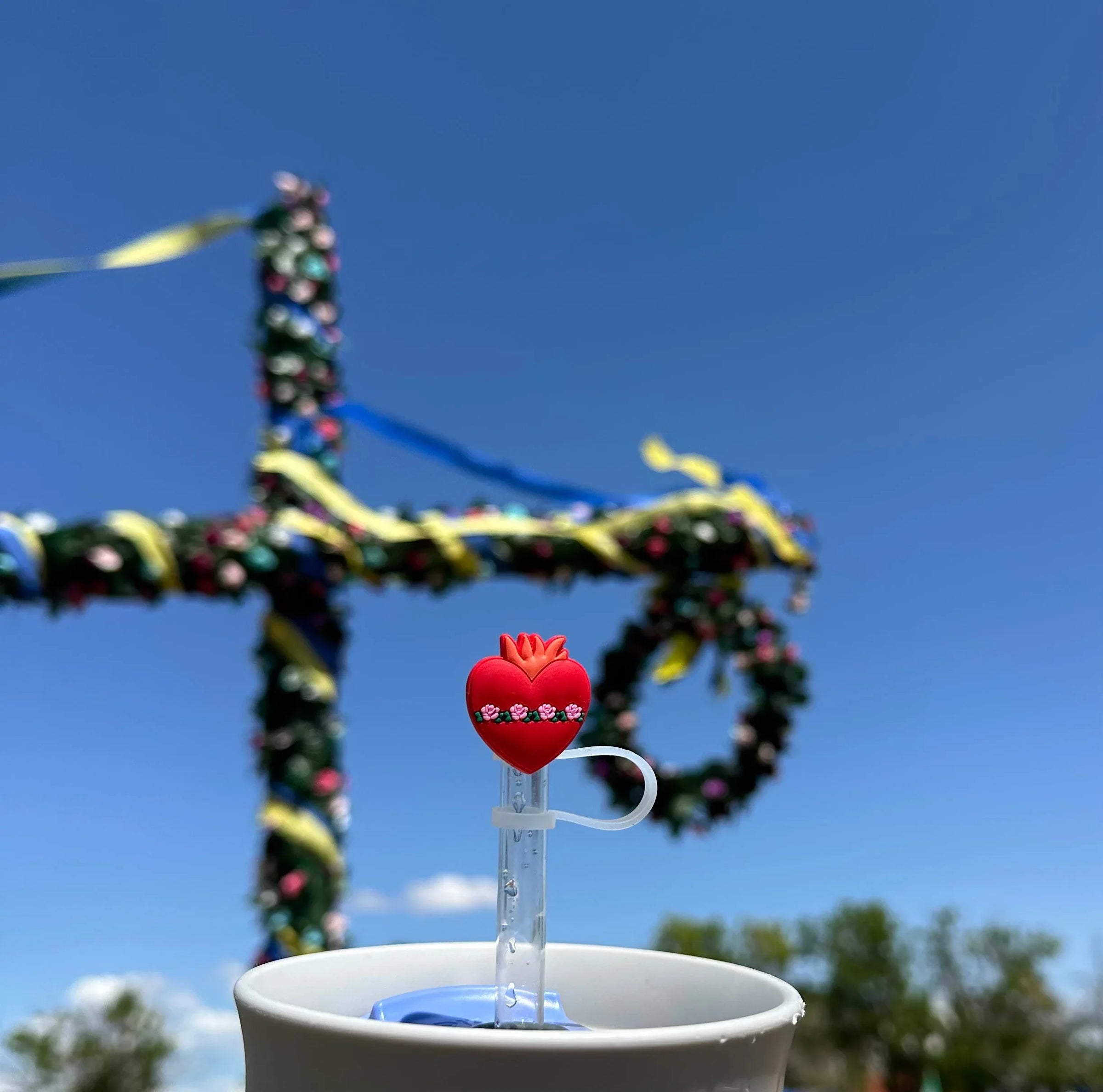Catholic Straw Toppers: Holy Hearts (a 2 pack!) - BIG FRENCHIES