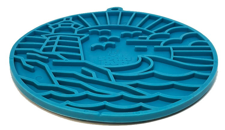 Lighthouse eMat - Enrichment Lick Mat For Dogs and Cats - With Suction Cups | USA Made - BIG FRENCHIES