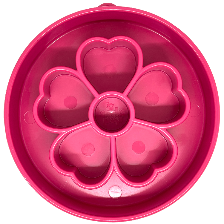 Flower eBowl Deep Slow Feeder Dog Bowl for Enrichment | USA Made - BIG FRENCHIES