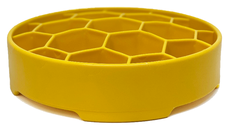 Honeycomb eBowl Deep Slow Feeder Dog Bowl for Enrichment | USA Made - BIG FRENCHIES