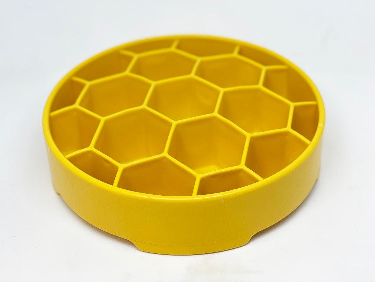 Honeycomb eBowl Deep Slow Feeder Dog Bowl for Enrichment | USA Made - BIG FRENCHIES