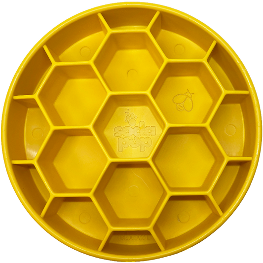 Honeycomb eBowl Deep Slow Feeder Dog Bowl for Enrichment | USA Made - BIG FRENCHIES