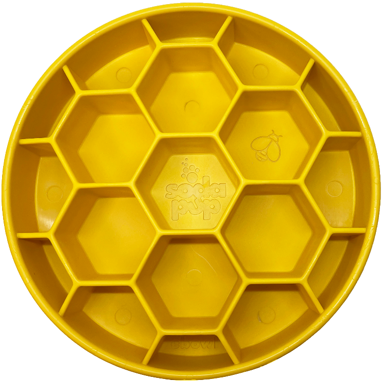 Honeycomb eBowl Deep Slow Feeder Dog Bowl for Enrichment | USA Made - BIG FRENCHIES