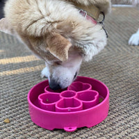 Flower eBowl Deep Slow Feeder Dog Bowl for Enrichment | USA Made - BIG FRENCHIES