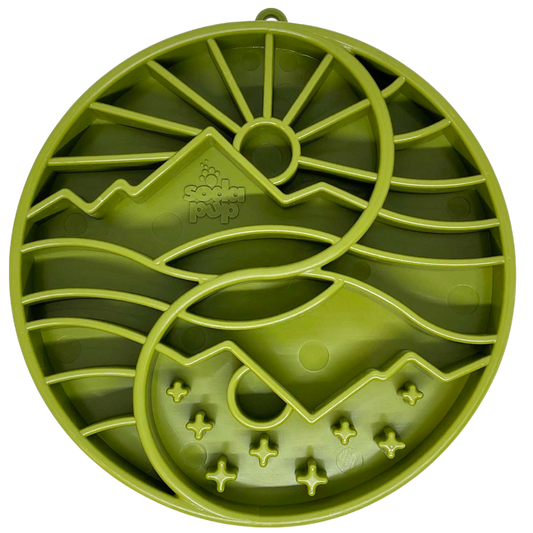 Sun and Moon eTray - Shallow Slow Feeder Dog Bowl for Enrichment | USA Made - BIG FRENCHIES