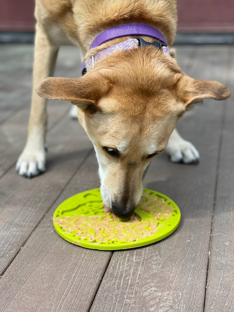 Tree of Life eMat - Enrichment Lick Mat For Dogs and Cats - With Suction Cups | Tree Design | USA Made - BIG FRENCHIES
