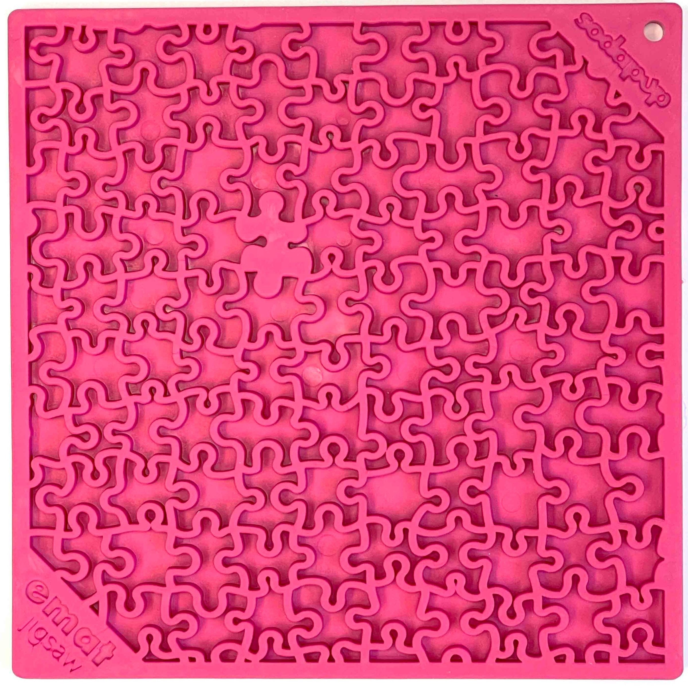 Jigsaw Puzzle eMat - Enrichment Lick Mat for Dogs and Cats | eMat Enrichment Toy for Anxiety Relief | USA Made - BIG FRENCHIES