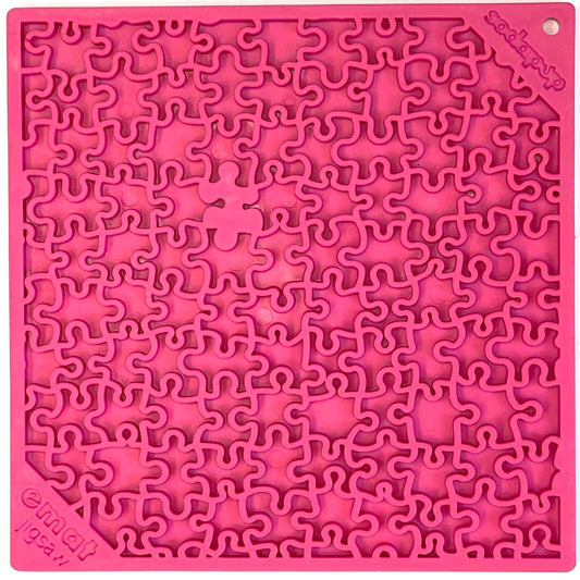 Jigsaw Puzzle eMat - Enrichment Lick Mat for Dogs and Cats | eMat Enrichment Toy for Anxiety Relief | USA Made - BIG FRENCHIES