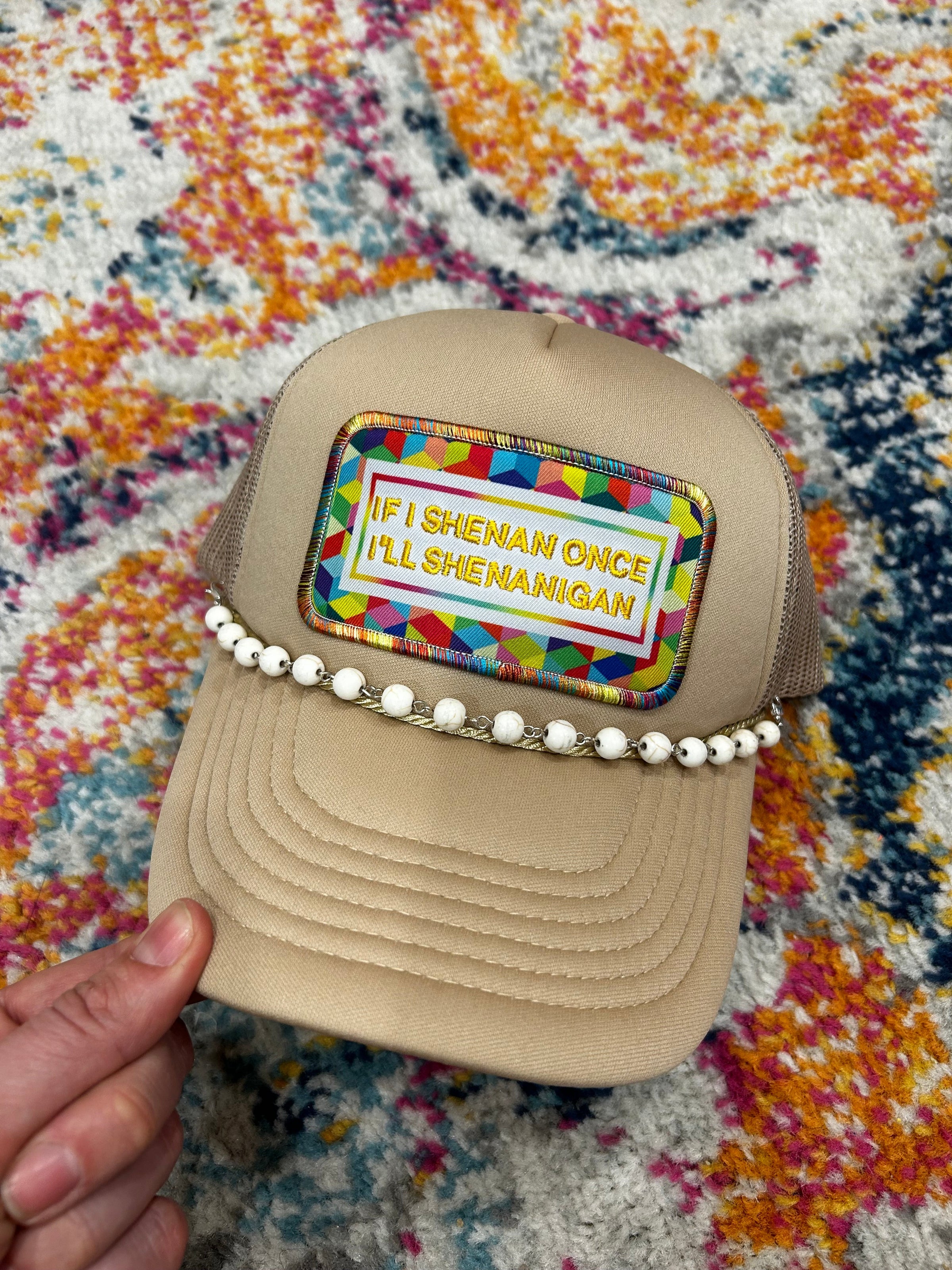 Turquoise Trucker Hat Chain - BIG FRENCHIES