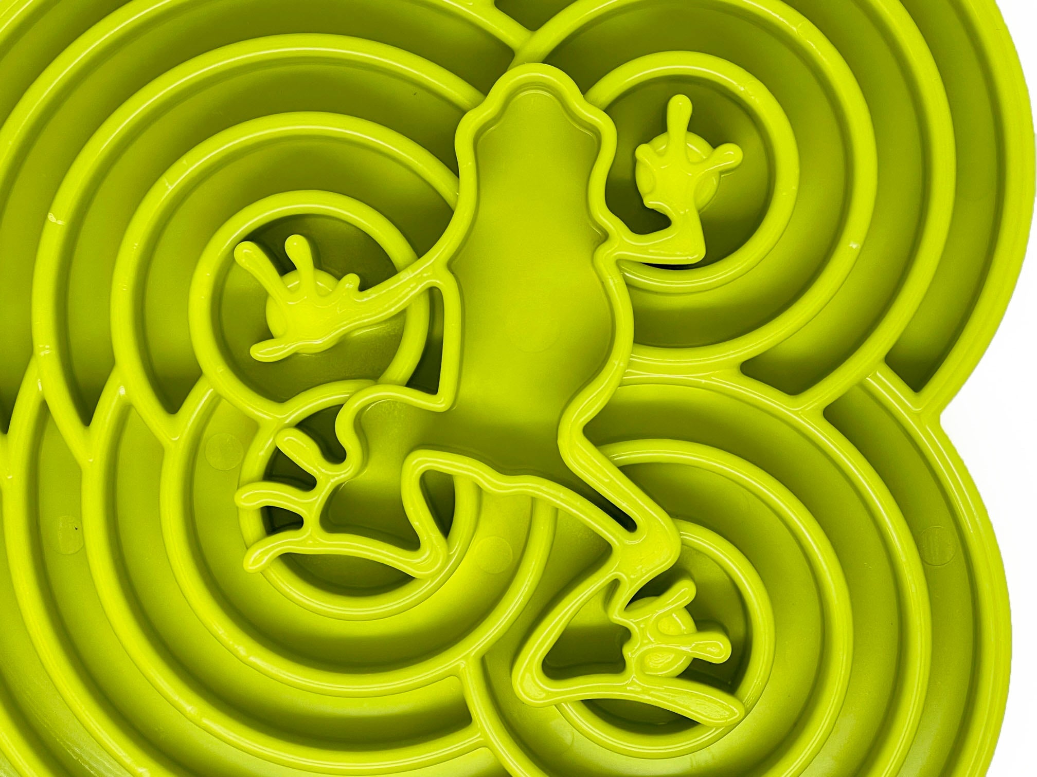 Water Frog eTray - Shallow Slow Feeder Dog Bowl for Enrichment | USA Made - BIG FRENCHIES