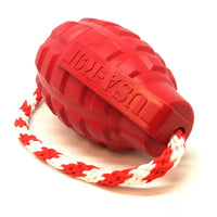 USA-K9 Grenade Rubber Dog Chew Toy | K9 Handler Reward Toy | Blue | USA Made - BIG FRENCHIES